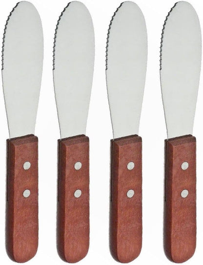© Wide Stainless Steel Spreader Kitchen Knives for Sandwiches Butter Cheese set of 4