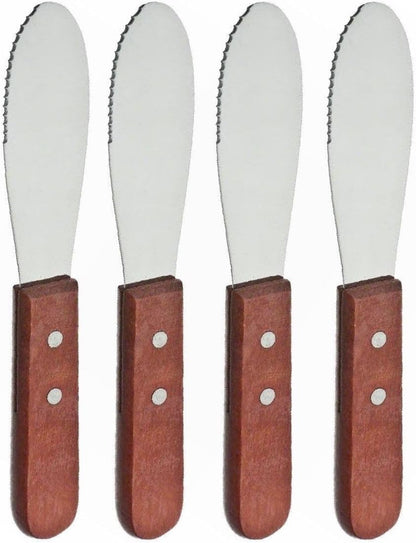© Wide Stainless Steel Spreader Kitchen Knives for Sandwiches Butter Cheese set of 4