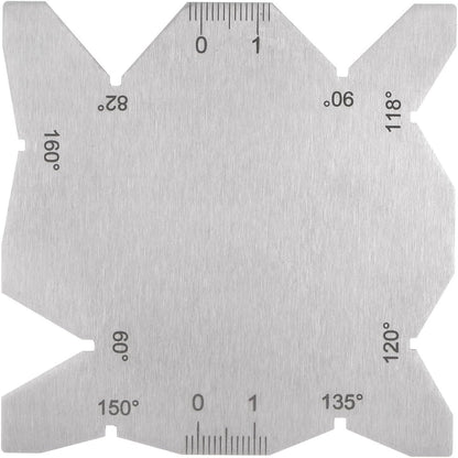Drill Bit Angle Gauges 60°-160° Drill Sharpening Gauge, Stainless Steel Angle Measuring Gage
