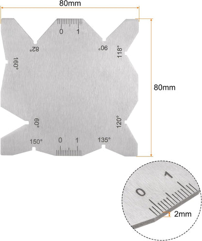 Drill Bit Angle Gauges 60°-160° Drill Sharpening Gauge, Stainless Steel Angle Measuring Gage