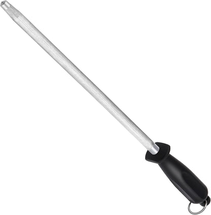 Kitchen Knife Sharpener Rod 12 inches, Premium Carbon Steel Honing Rod for Knife Sharpening, Easy to Use Honer for Knives and Honing Steel - Daily Maintenance