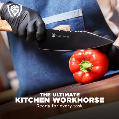 Chef Knife - 9.5 inch - Valhalla Series - 9CR18MOV HC Steel Kitchen Knife - White Resin & Wood Handle - Razor Sharp Chef's Knife - Kitchen Knife - Professional Cooking - w/Leather Sheath