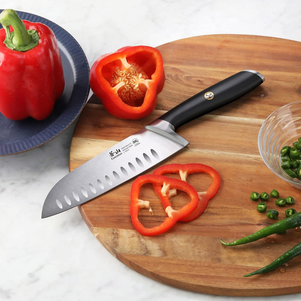 Cangshan L Series 7-Inch Santoku Knife, Forged German Steel, 1026894