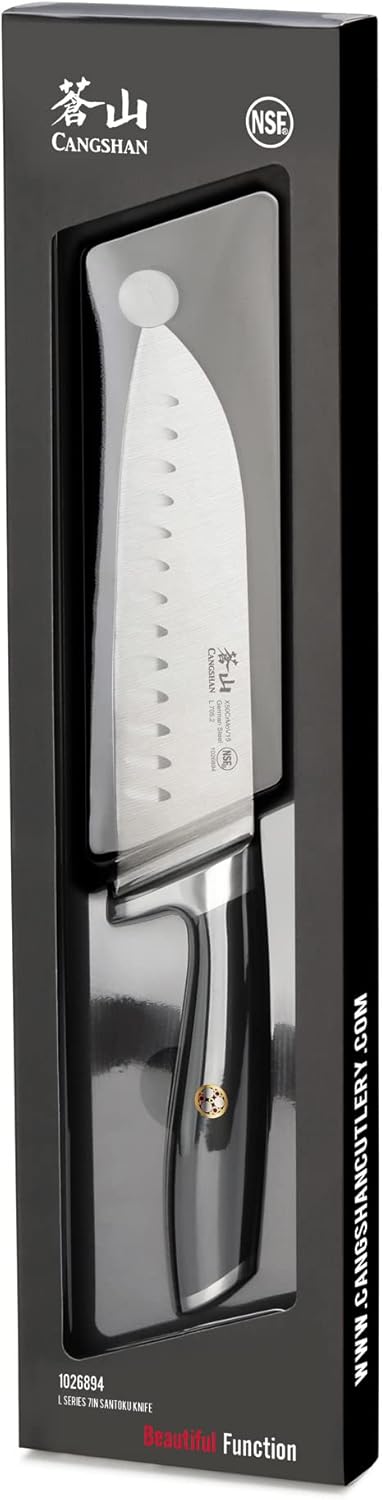 Cangshan L Series 7-Inch Santoku Knife, Forged German Steel, 1026894