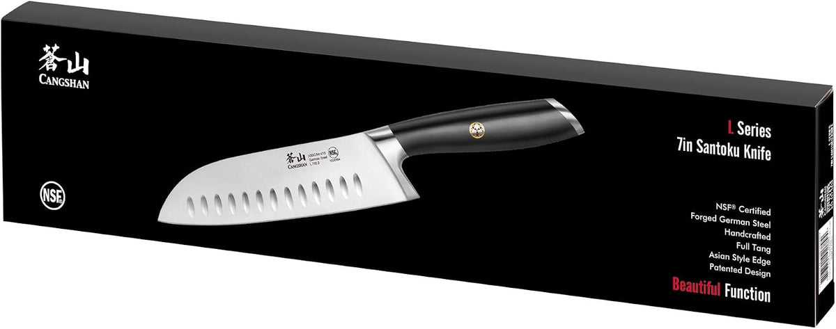 Cangshan L Series 7-Inch Santoku Knife, Forged German Steel, 1026894