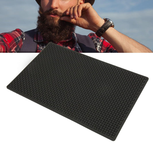Non Slip Barber Mat Flexible Silicone Waterproof Mat Haircut Tool Organizer Pad for Clipper Brush Scissors