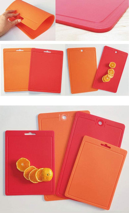 Made in Korea Silicone Cutting Board/Trivet, Non-Slip, 12.2" x 9.3", Dishwasher Safe, Easy Grip, BPA Free, Flexible Mat (Medium, Red)