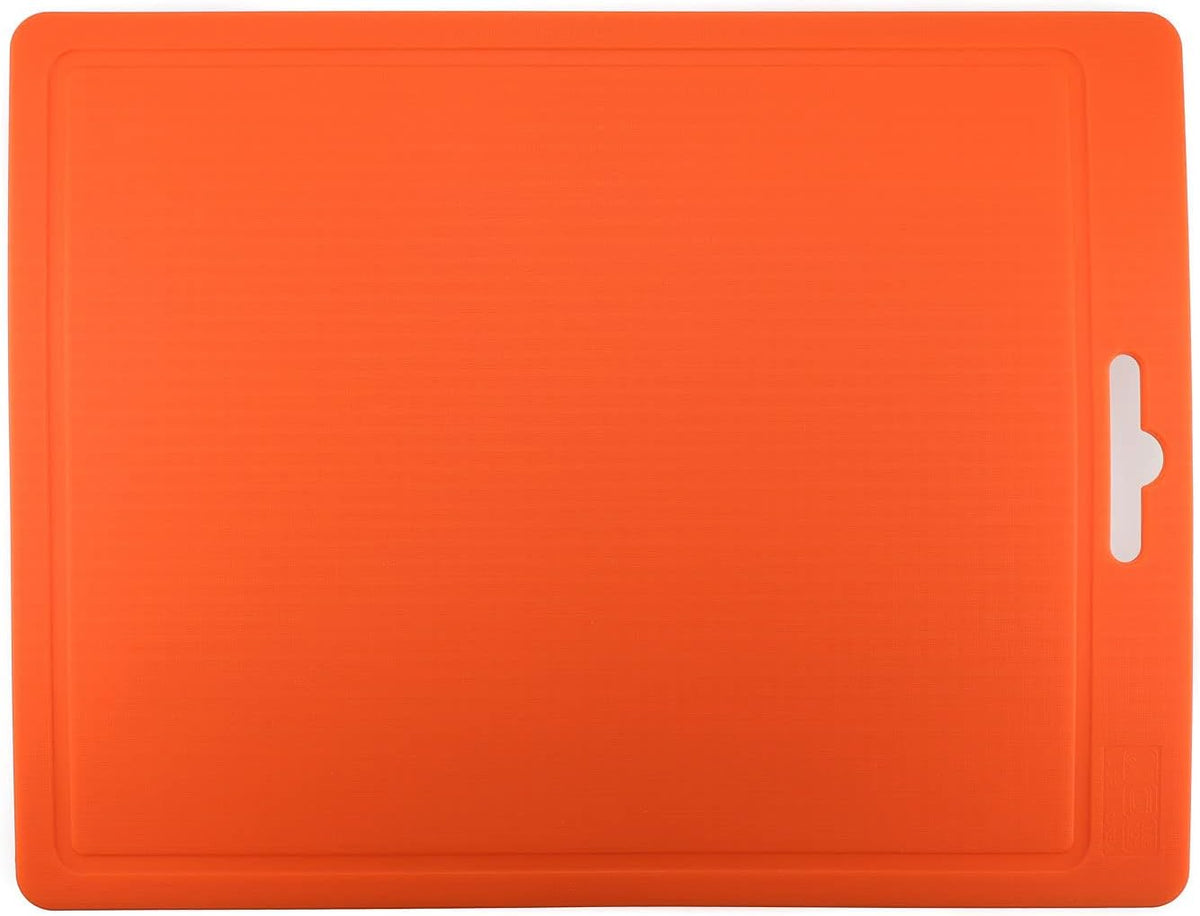 Made in Korea Silicone Cutting Board/Trivet, Non-Slip, 12.2" x 9.3", Dishwasher Safe, Easy Grip, BPA Free, Flexible Mat (Medium, Red)
