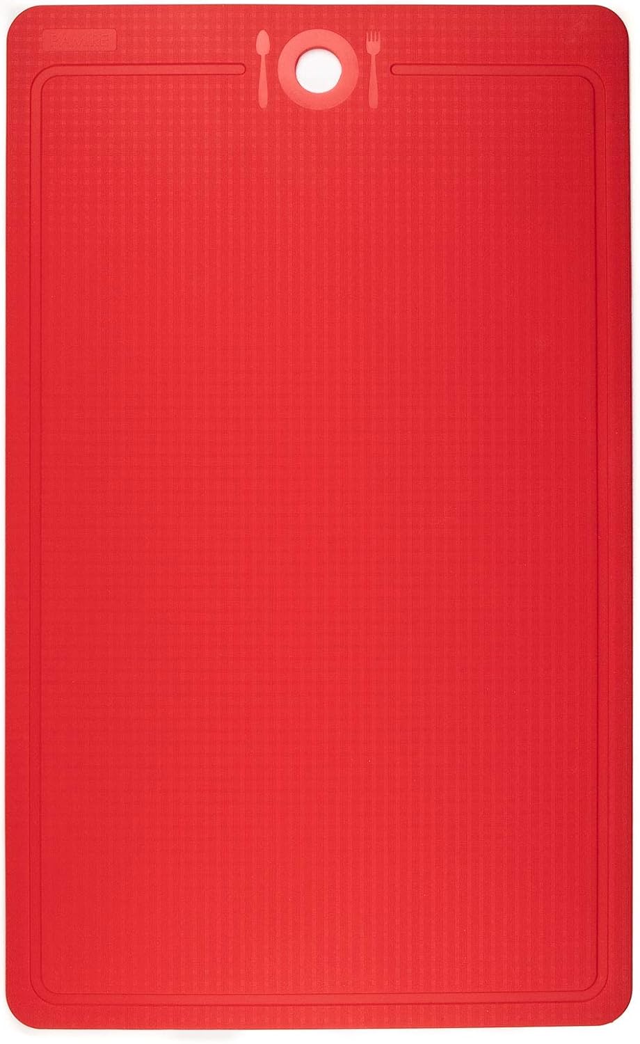 Made in Korea Silicone Cutting Board/Trivet, Non-Slip, 12.2" x 9.3", Dishwasher Safe, Easy Grip, BPA Free, Flexible Mat (Medium, Red)