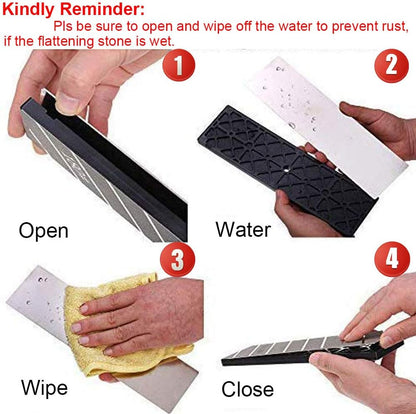 Diamond Flattening Stone Lapping Plate Double-sided Extra Large 10x3 inch (120&180) Grit Diamond Sharpening Plate Fixing Stone Flattener