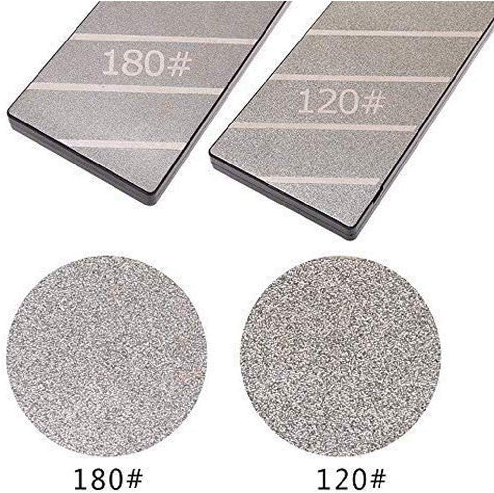 Diamond Flattening Stone Lapping Plate Double-sided Extra Large 10x3 inch (120&180) Grit Diamond Sharpening Plate Fixing Stone Flattener