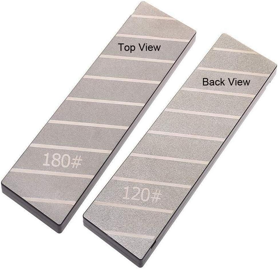 Diamond Flattening Stone Lapping Plate Double-sided Extra Large 10x3 inch (120&180) Grit Diamond Sharpening Plate Fixing Stone Flattener