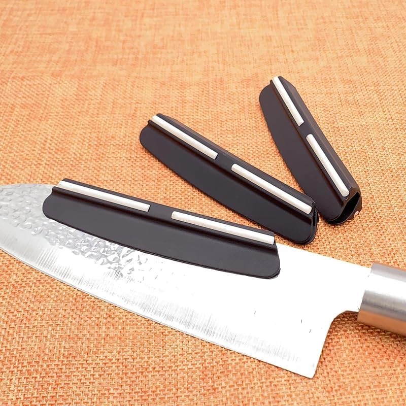 2PCS Knife Sharpening Aid Fixed Angle Grinding Clamp Guide Small Angle Grinding Aid Knife Clip Sharpener,10cm Long
