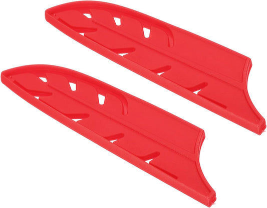 ABS Safety Knife Cover Sleeves for 5" Santoku Knife, Universal Chopping Edge Guard Blade Protector Sheath for Kitchen Bar, Red, 12.7cm L, Pack of 2