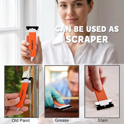 12 Pack Box Cutter, Retractable Cardboard Cutter, Razor Blade Scraper, Handy Box Opener, More Sharp Single Edge Razor Blade Box Cutter Set for Packages Papers and Boxes, Antirust Utility Knife