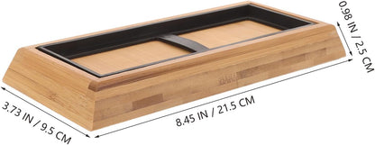 Whetstone Base Sharpening Stone Holder with Non-Slip Rubber Ring 8.46 X 3.74 X 0.98 in Kitchen Knife Sharpening Accessory for Home Use