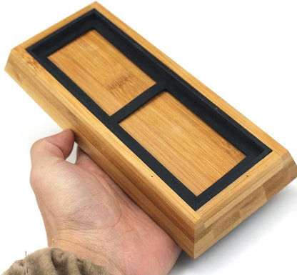 Whetstone Base Sharpening Stone Holder with Non-Slip Rubber Ring 8.46 X 3.74 X 0.98 in Kitchen Knife Sharpening Accessory for Home Use