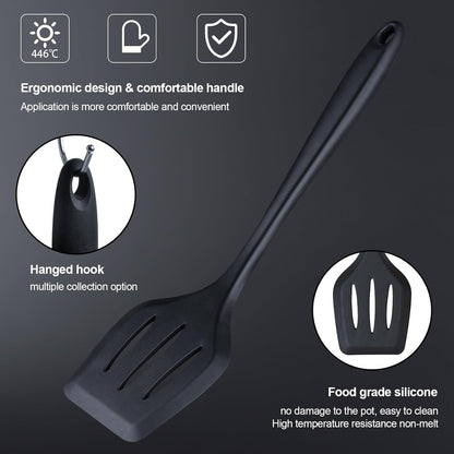 Kitchen Set,18-Piece Cooking Utensils and Kitchen Knife Set,Gray | 7-Piece Kitchen Utensils Heat-resistant to 410°F,5-Piece Sharp Knife,5-Piece Cooking Tools and Cutting Board In One
