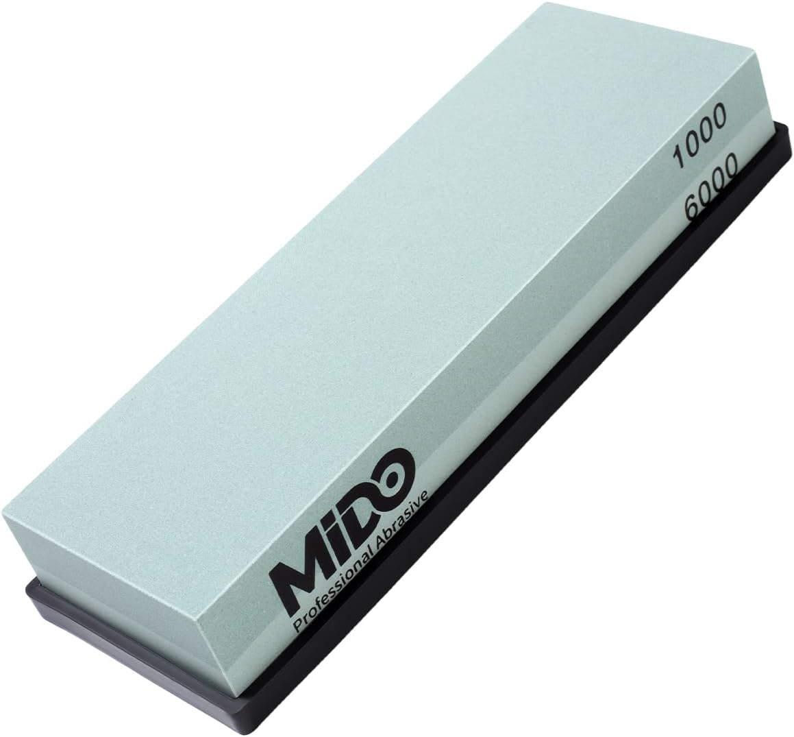 Knife Sharpening Stone 400/1000 Whetstone Sharpening Stone with Non-Slip Rubber Base for Kitchen, Hunting, and Pocket Knives or Blades