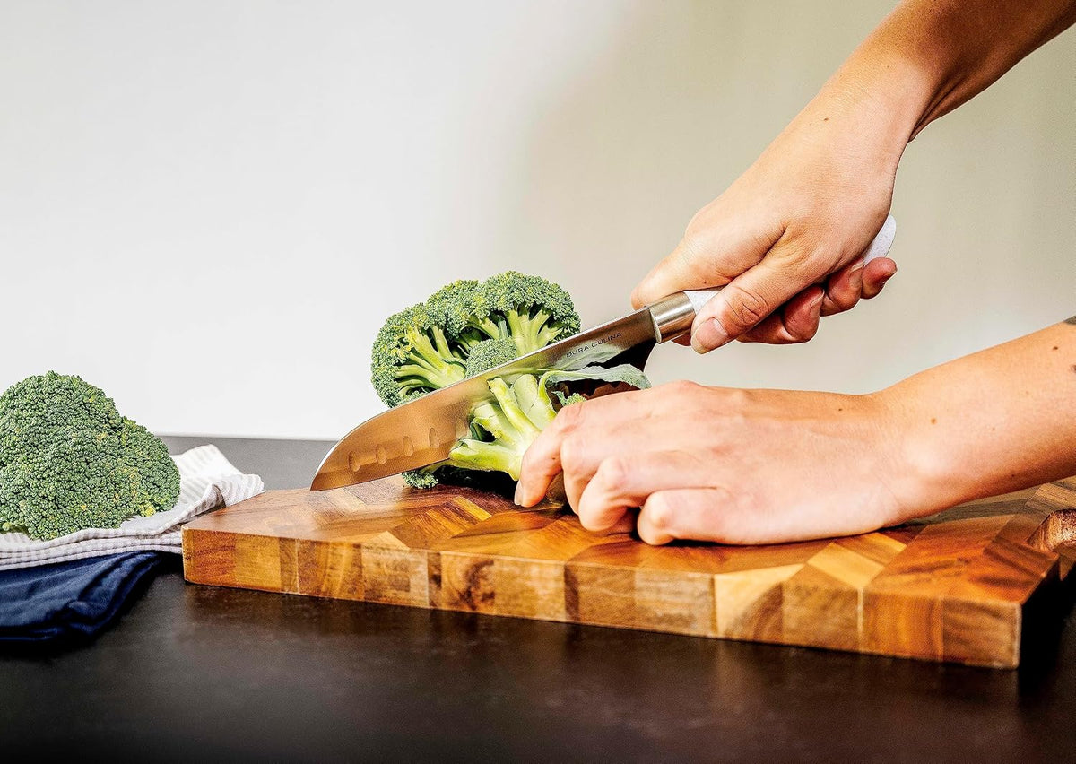 14-Piece Color-Coded Knife & Cutting Board Set – Razor-Sharp Stainless Steel Blades with Blade Guards, 4 Multi-Color Flexible Cutting Mats