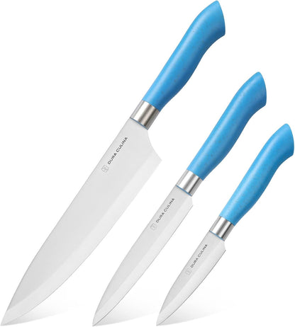 14-Piece Color-Coded Knife & Cutting Board Set – Razor-Sharp Stainless Steel Blades with Blade Guards, 4 Multi-Color Flexible Cutting Mats