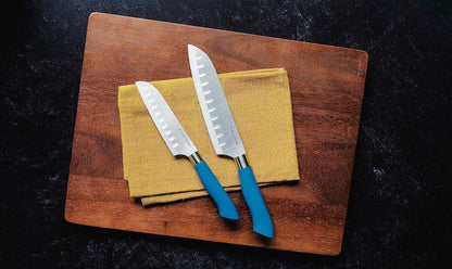 14-Piece Color-Coded Knife & Cutting Board Set – Razor-Sharp Stainless Steel Blades with Blade Guards, 4 Multi-Color Flexible Cutting Mats