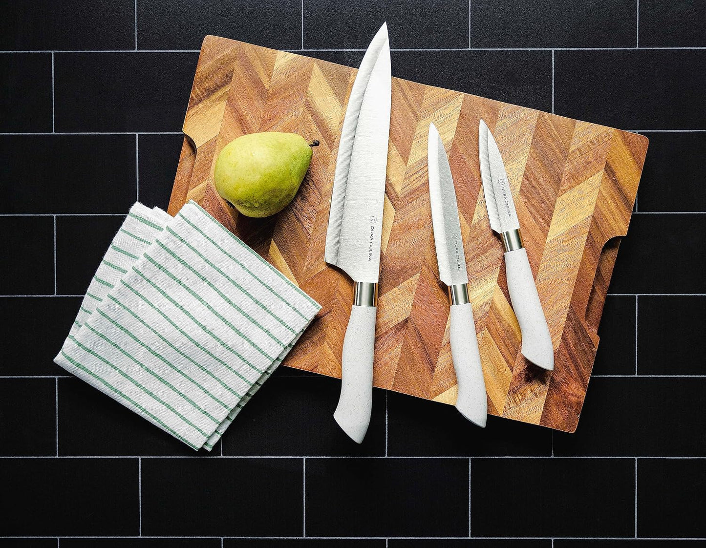 14-Piece Color-Coded Knife & Cutting Board Set – Razor-Sharp Stainless Steel Blades with Blade Guards, 4 Multi-Color Flexible Cutting Mats