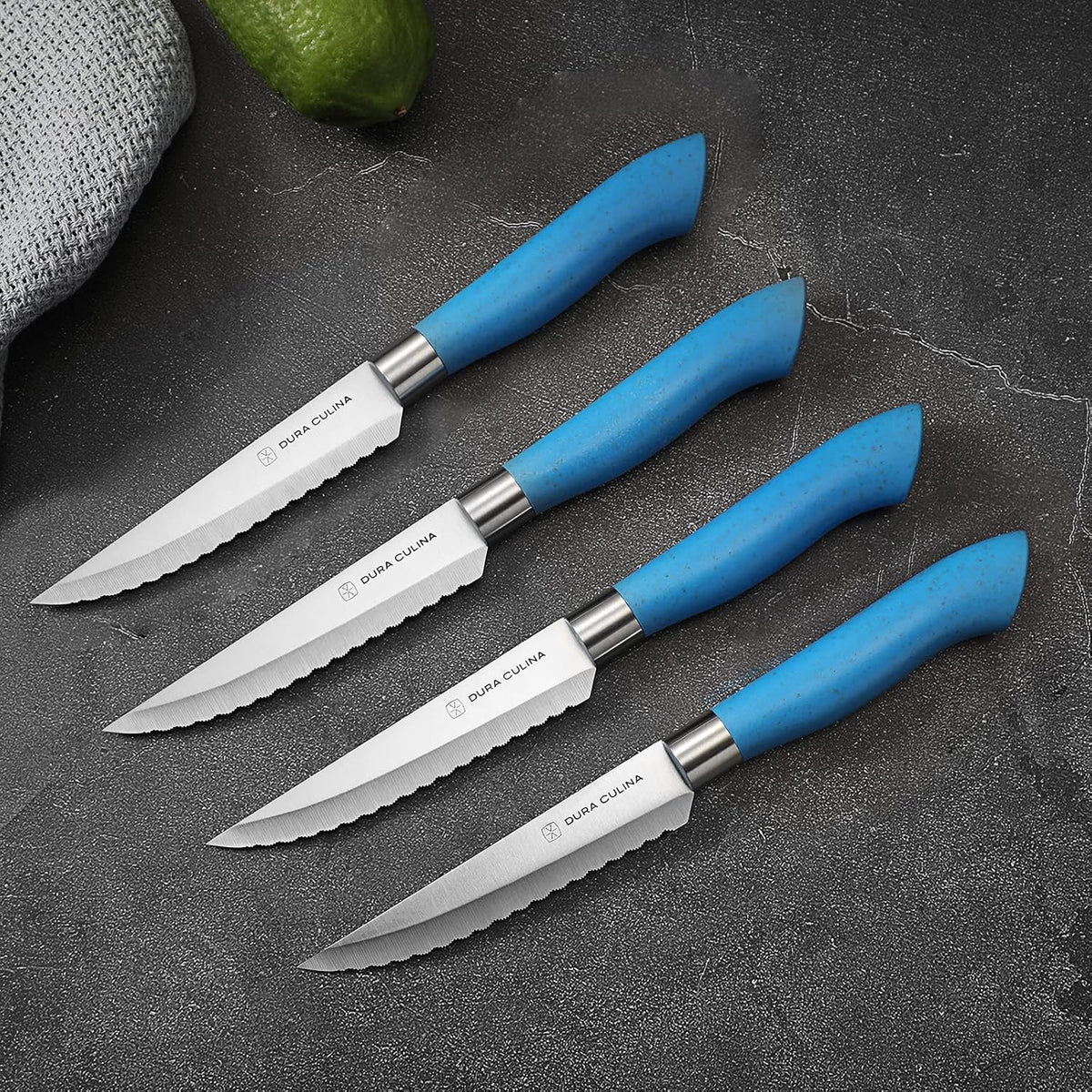 14-Piece Color-Coded Knife & Cutting Board Set – Razor-Sharp Stainless Steel Blades with Blade Guards, 4 Multi-Color Flexible Cutting Mats