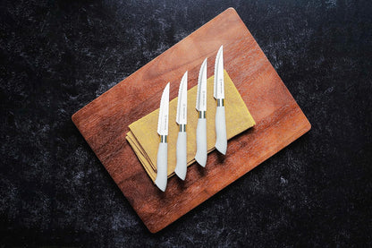 14-Piece Color-Coded Knife & Cutting Board Set – Razor-Sharp Stainless Steel Blades with Blade Guards, 4 Multi-Color Flexible Cutting Mats