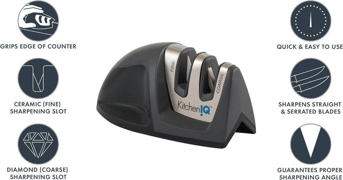 SMITH’S Deluxe Diamond Edge Grip Knife Sharpener, CDU