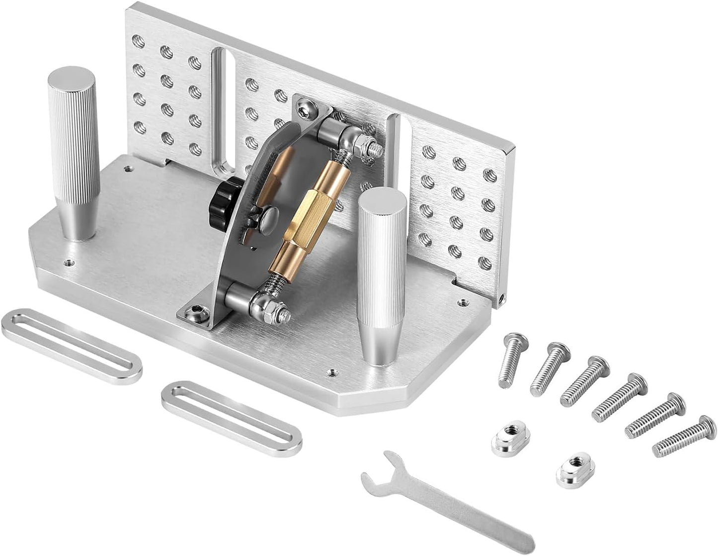 Belt Grinder Knife Jig, 85° - 115° Adjustable Belt Sander Knife Sharpening Jig with Dual Handles, 7.68" Long Sharpener Locator Compatible with Belt Sander, Bench Grinder, Sharpening Machine