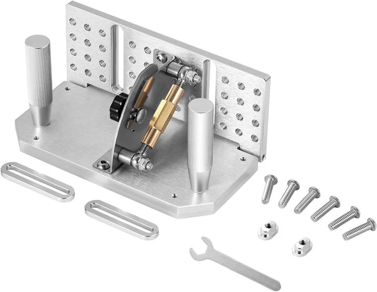 Belt Grinder Knife Jig, 85° - 115° Adjustable Belt Sander Knife Sharpening Jig with Dual Handles, 7.68" Long Sharpener Locator Compatible with Belt Sander, Bench Grinder, Sharpening Machine