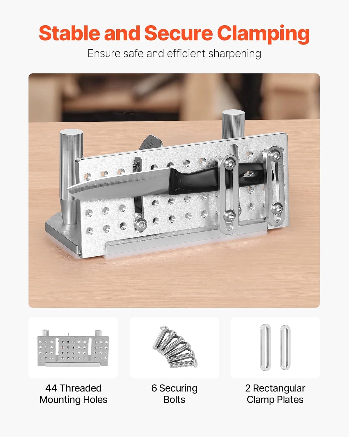 Belt Grinder Knife Jig, 85° - 115° Adjustable Belt Sander Knife Sharpening Jig with Dual Handles, 7.68" Long Sharpener Locator Compatible with Belt Sander, Bench Grinder, Sharpening Machine
