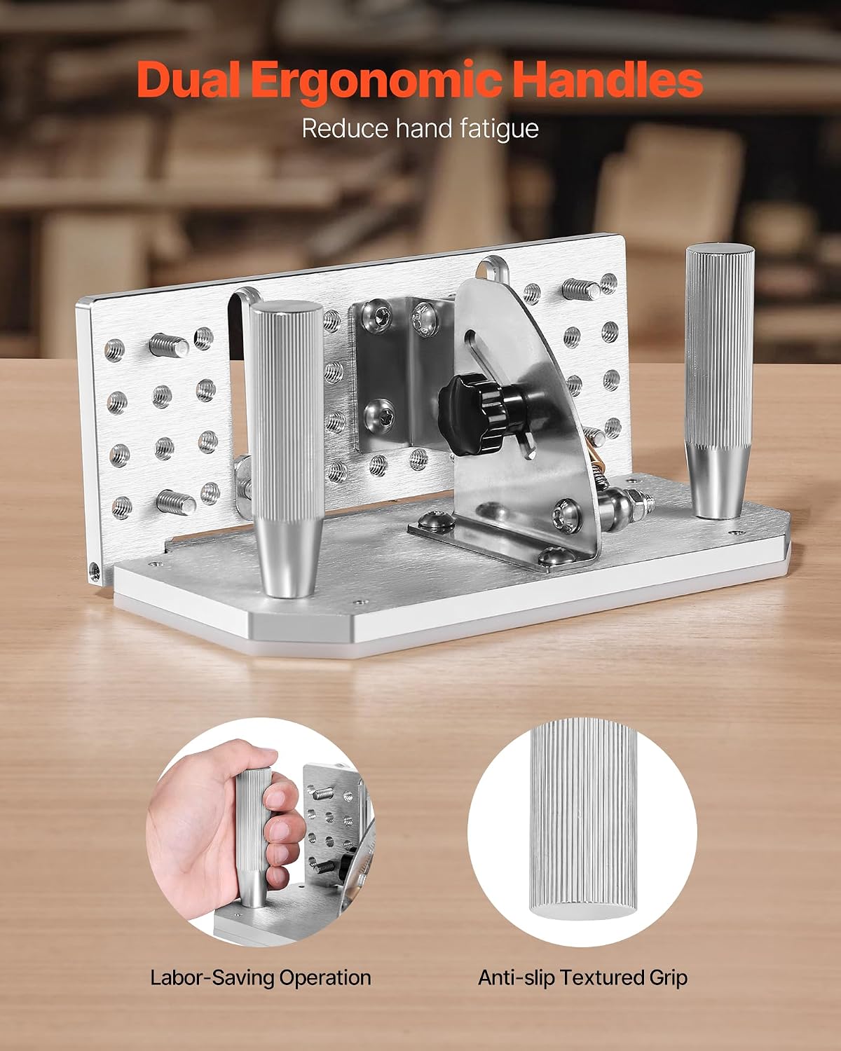 Belt Grinder Knife Jig, 85° - 115° Adjustable Belt Sander Knife Sharpening Jig with Dual Handles, 7.68" Long Sharpener Locator Compatible with Belt Sander, Bench Grinder, Sharpening Machine