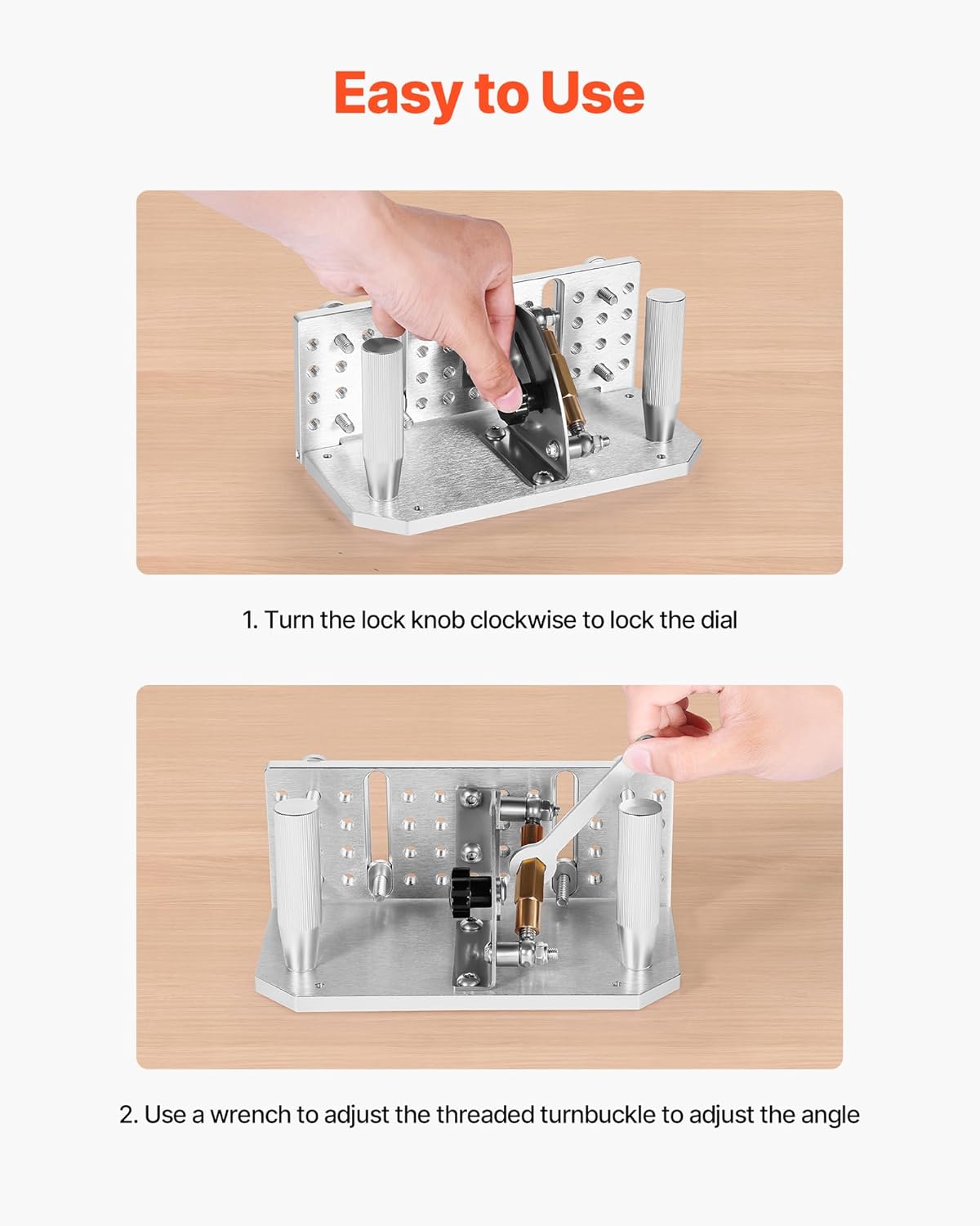 Belt Grinder Knife Jig, 85° - 115° Adjustable Belt Sander Knife Sharpening Jig with Dual Handles, 7.68" Long Sharpener Locator Compatible with Belt Sander, Bench Grinder, Sharpening Machine