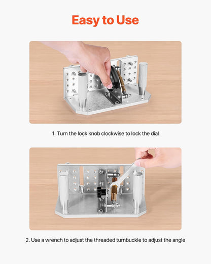 Belt Grinder Knife Jig, 85° - 115° Adjustable Belt Sander Knife Sharpening Jig with Dual Handles, 7.68" Long Sharpener Locator Compatible with Belt Sander, Bench Grinder, Sharpening Machine