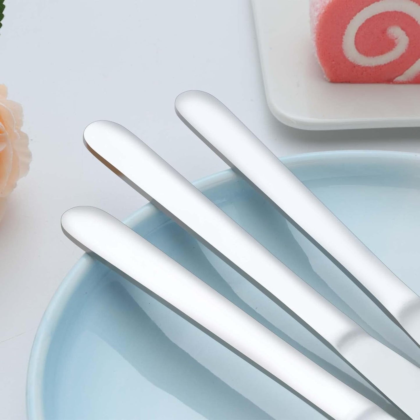 24 Pieces Knives Set - 9 Inches Dinner Knives, Butter Knife, Food Grade Stainless Steel Table Knife Set, Dishwasher Safe & Mirror Polished, Knife Silverware for Home/Restaurant/Kitchen