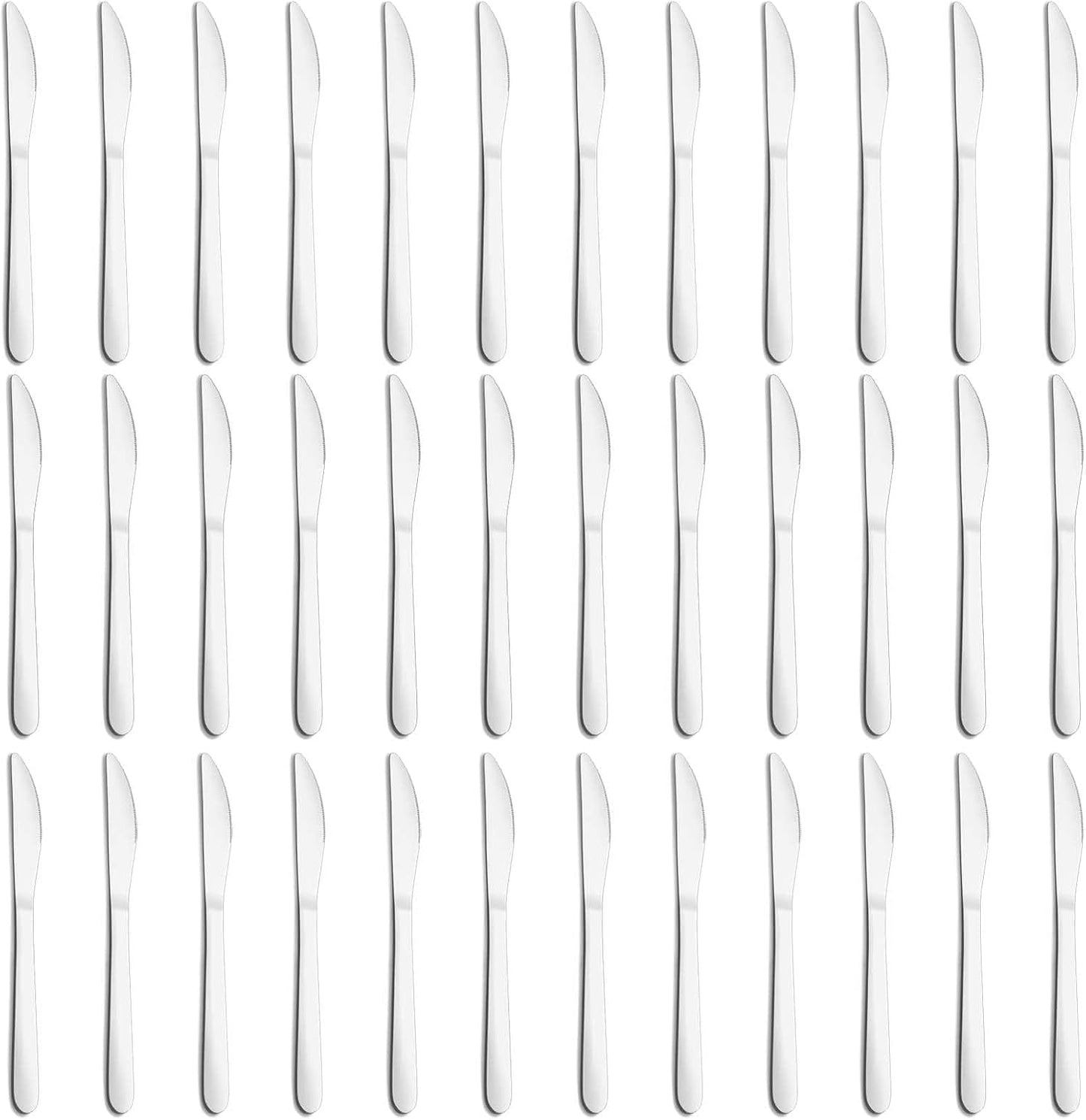 24 Pieces Knives Set - 9 Inches Dinner Knives, Butter Knife, Food Grade Stainless Steel Table Knife Set, Dishwasher Safe & Mirror Polished, Knife Silverware for Home/Restaurant/Kitchen
