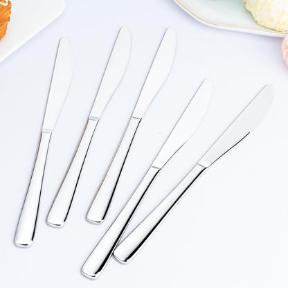 24 Pieces Knives Set - 9 Inches Dinner Knives, Butter Knife, Food Grade Stainless Steel Table Knife Set, Dishwasher Safe & Mirror Polished, Knife Silverware for Home/Restaurant/Kitchen