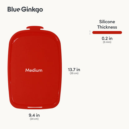 Silicone Cutting Board, Medium, Made in Korea, Red