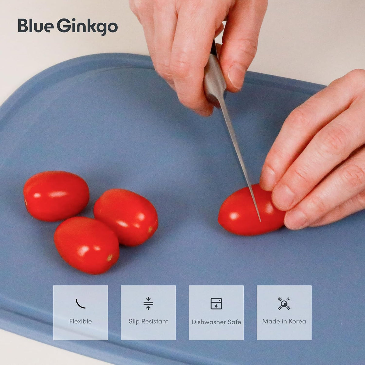 Silicone Cutting Board, Medium, Made in Korea, Red