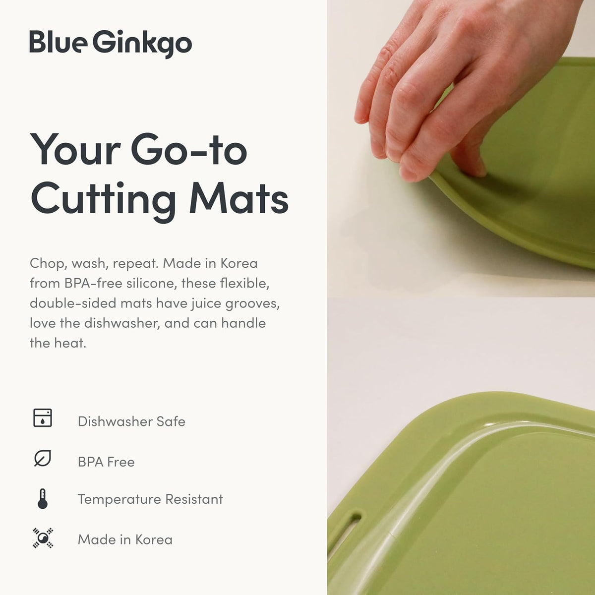 Silicone Cutting Board, Medium, Made in Korea, Red