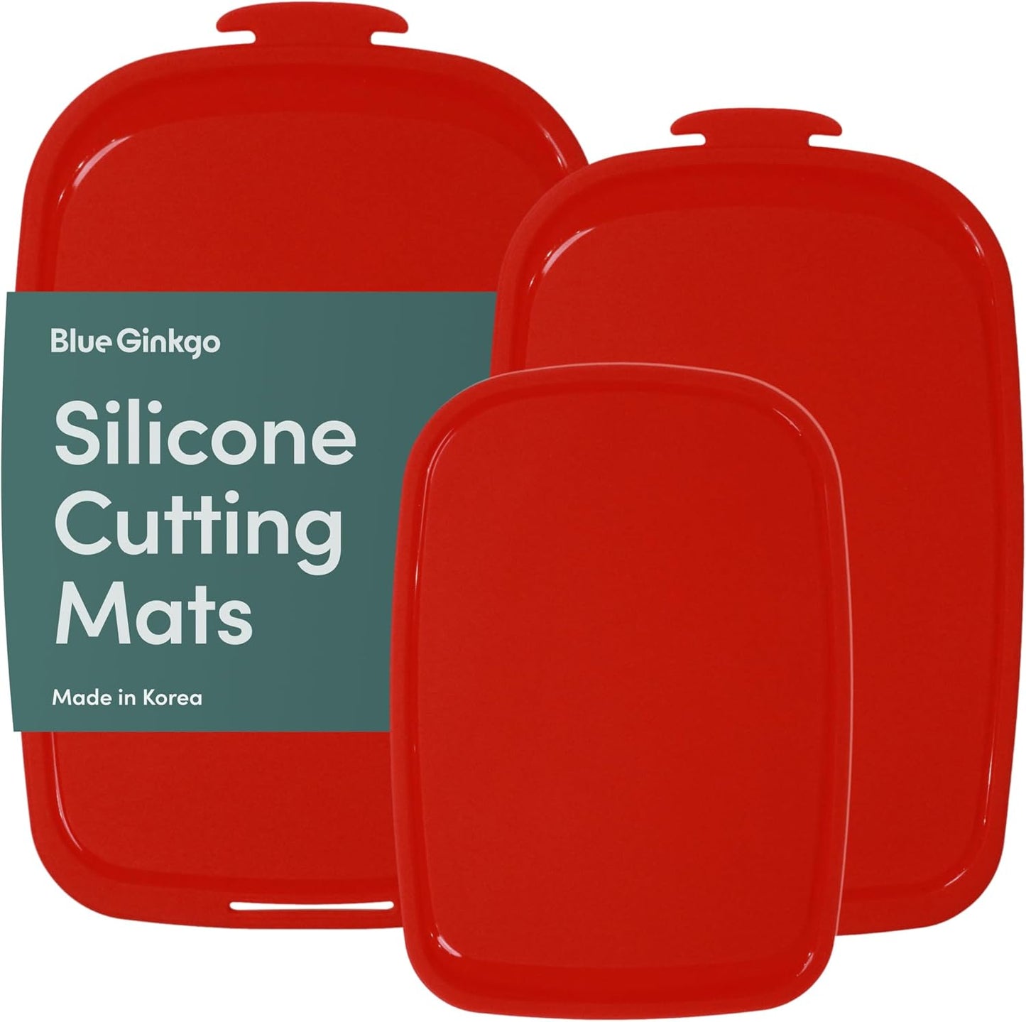 Silicone Cutting Board, Medium, Made in Korea, Red