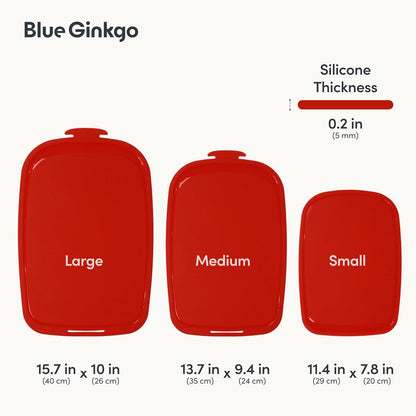 Silicone Cutting Board, Medium, Made in Korea, Red