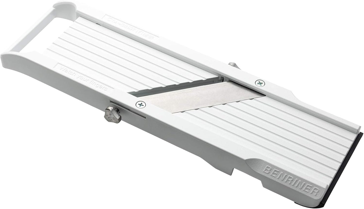Mandoline Jumbo Slicer, Japanese Stainless Steel Blade, Beige