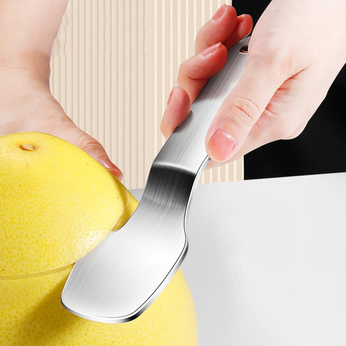 Stainless Steel Citrus Peeler and Orange Opener, 304 Food-grade Fruit Peeler Knife for Grapefruits and Kitchen Use