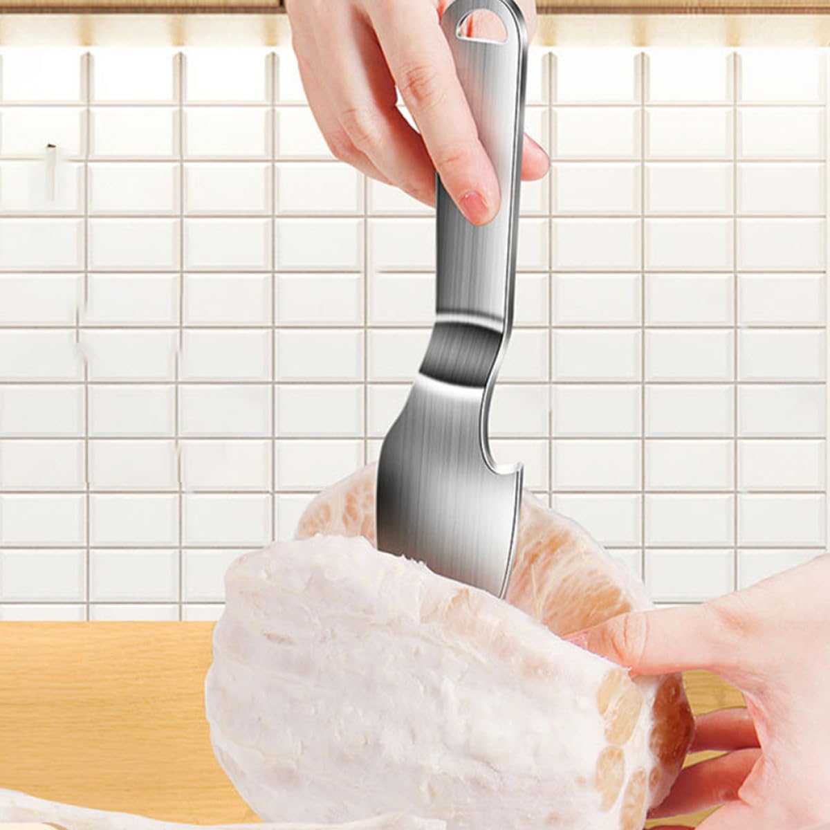 Stainless Steel Citrus Peeler and Orange Opener, 304 Food-grade Fruit Peeler Knife for Grapefruits and Kitchen Use