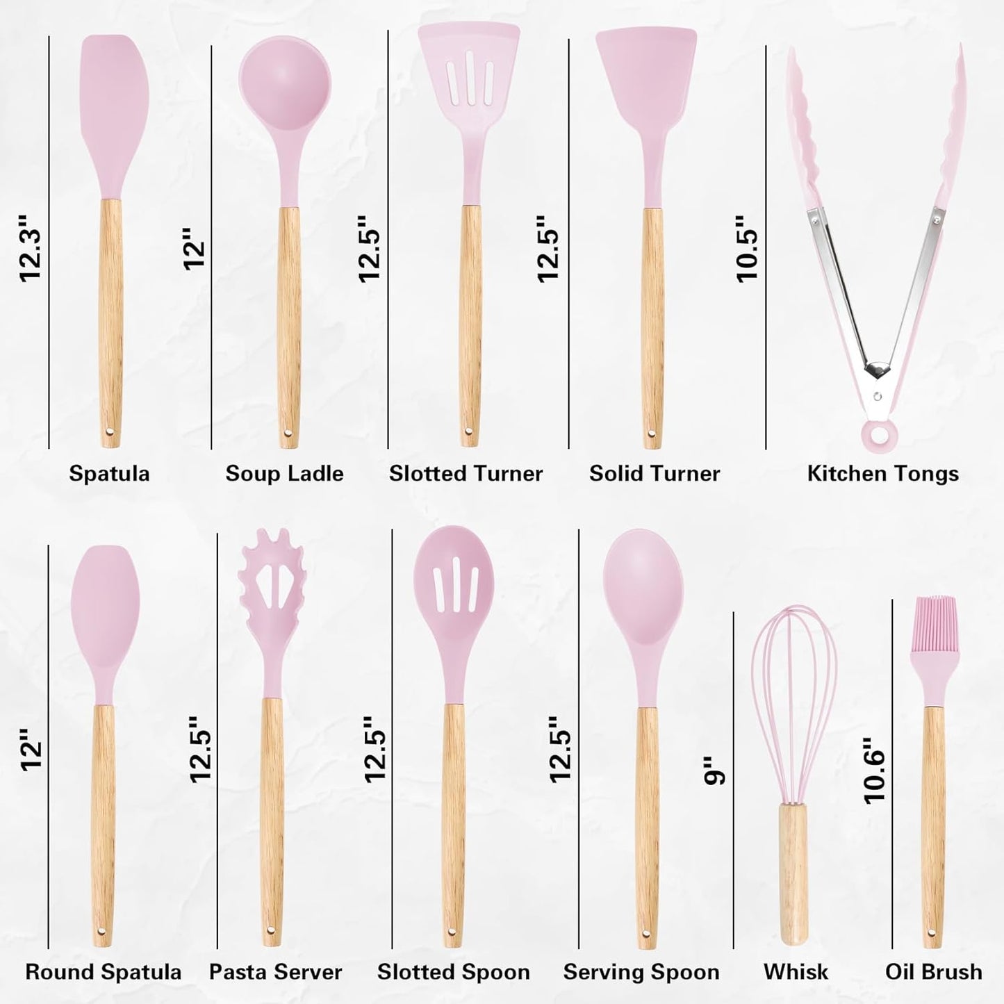 19PCS Green Kitchen Cooking Utensils Set Kitchen Tools Set | 6 Stainless Steel Knives, 11 Silicone Utensils with 1 Cutting Board, Ideal for Apartment