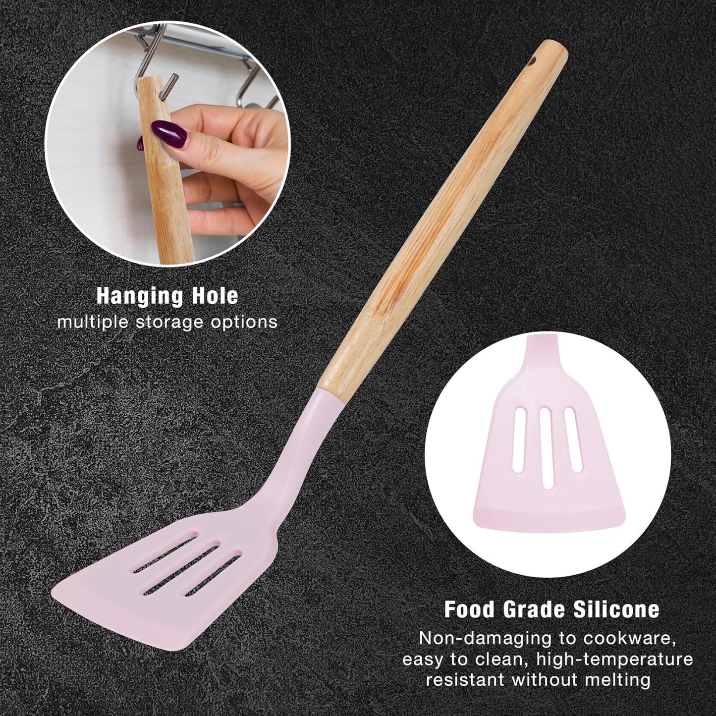 19PCS Green Kitchen Cooking Utensils Set Kitchen Tools Set | 6 Stainless Steel Knives, 11 Silicone Utensils with 1 Cutting Board, Ideal for Apartment