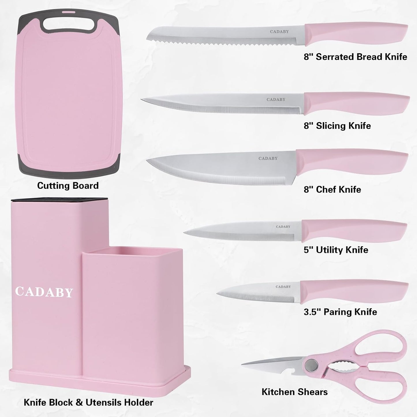 19PCS Green Kitchen Cooking Utensils Set Kitchen Tools Set | 6 Stainless Steel Knives, 11 Silicone Utensils with 1 Cutting Board, Ideal for Apartment